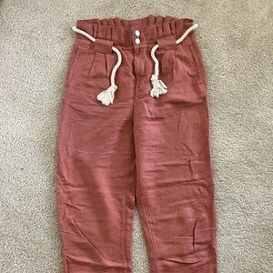 Veronica Beard Karter Pleated Cropped Pant Size 6 Mocha